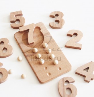 Mathematical tablet with beads and numbers