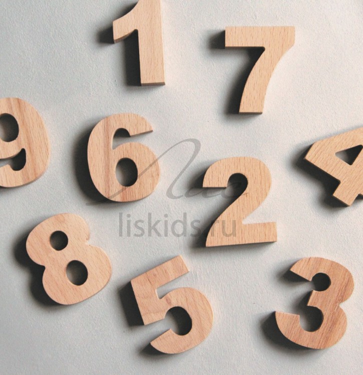 Wooden numbers